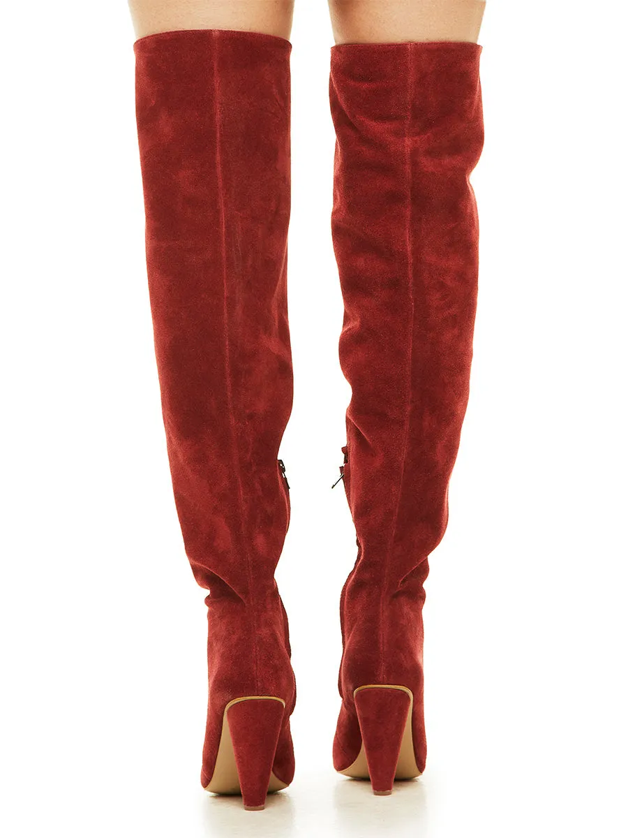 Red Over-the-Knee Boots