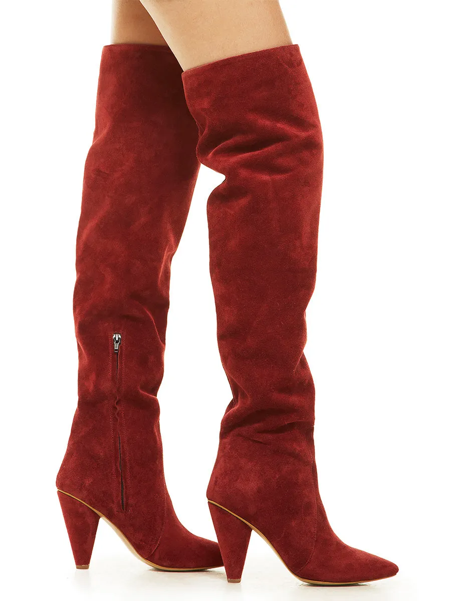 Red Over-the-Knee Boots