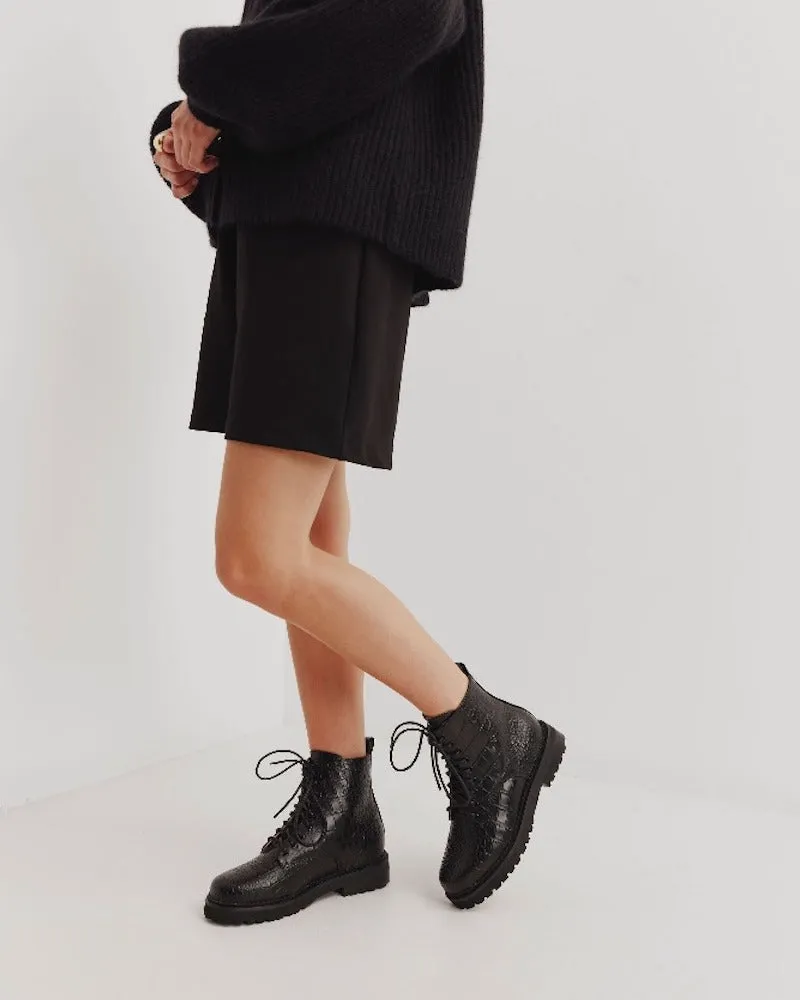 Roller Boot - Black Croc