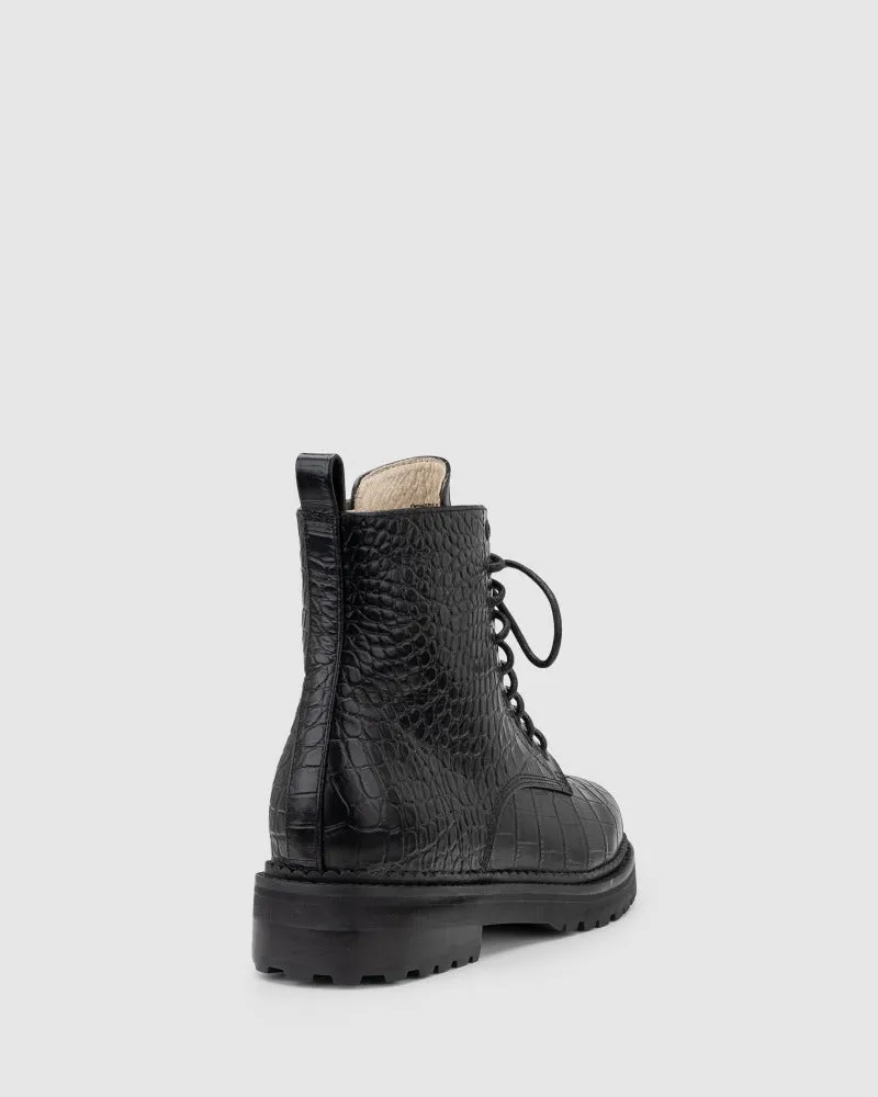 Roller Boot - Black Croc