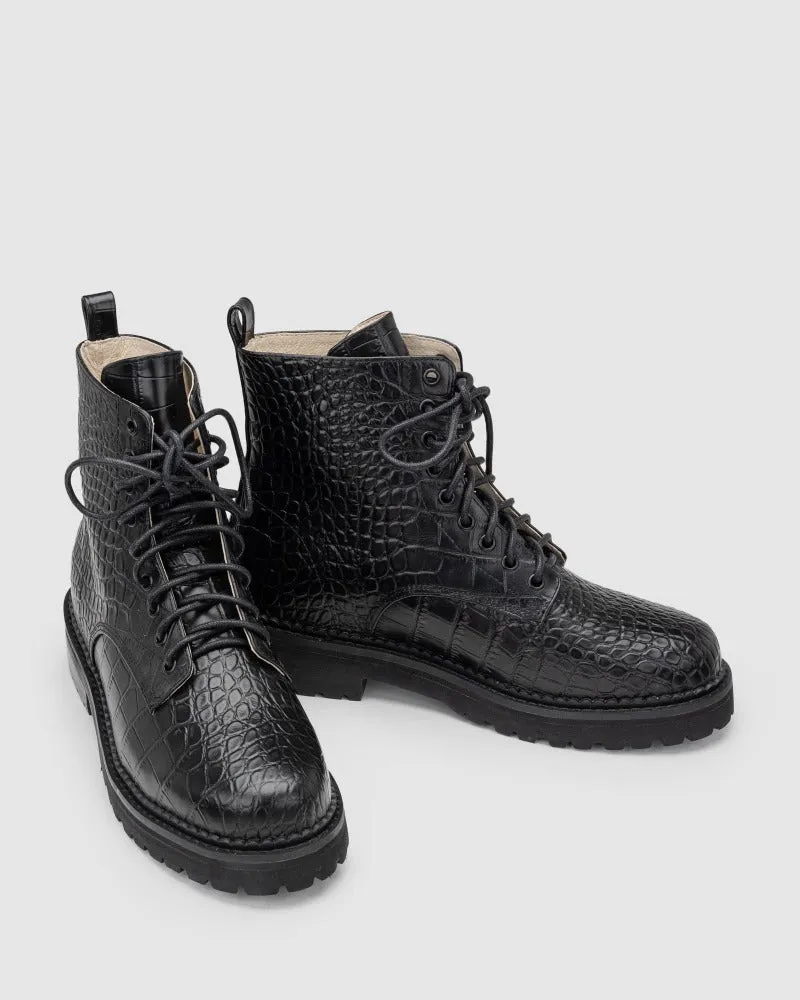 Roller Boot - Black Croc
