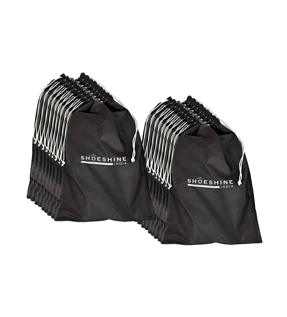 SHOESHINE Shoe Bag (Pack of 12) Shoe Storage bag for home & travel - White Heart