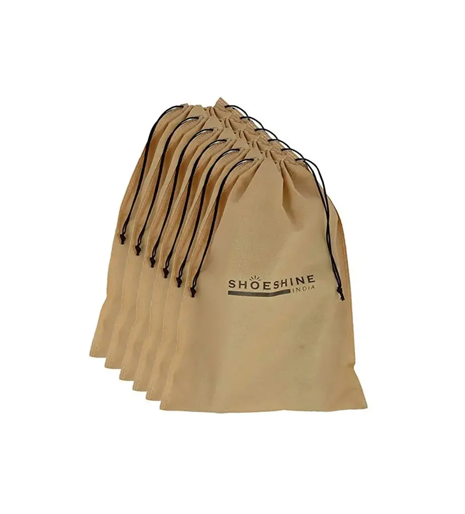 SHOESHINE Shoe Bag (Pack of 12) Shoe Storage bag for home & travel - White Heart