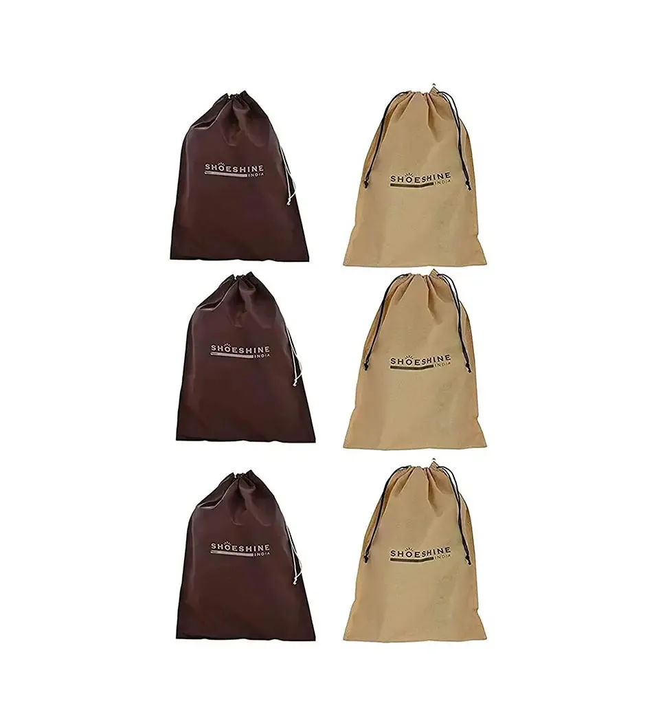 SHOESHINE Shoe Bag (Pack of 12) Shoe Storage bag for home & travel - White Heart