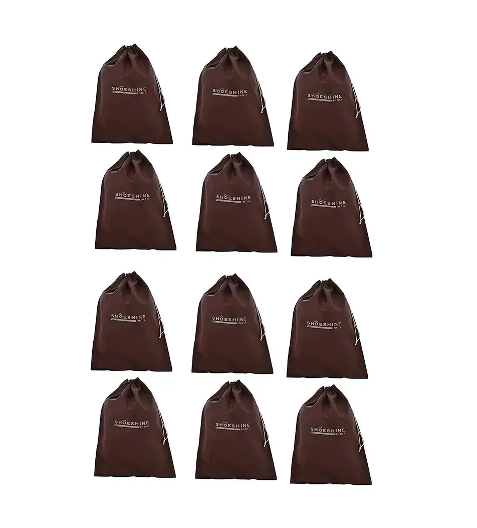 SHOESHINE Shoe Bag (Pack of 12) Shoe Storage bag for home & travel - White Heart