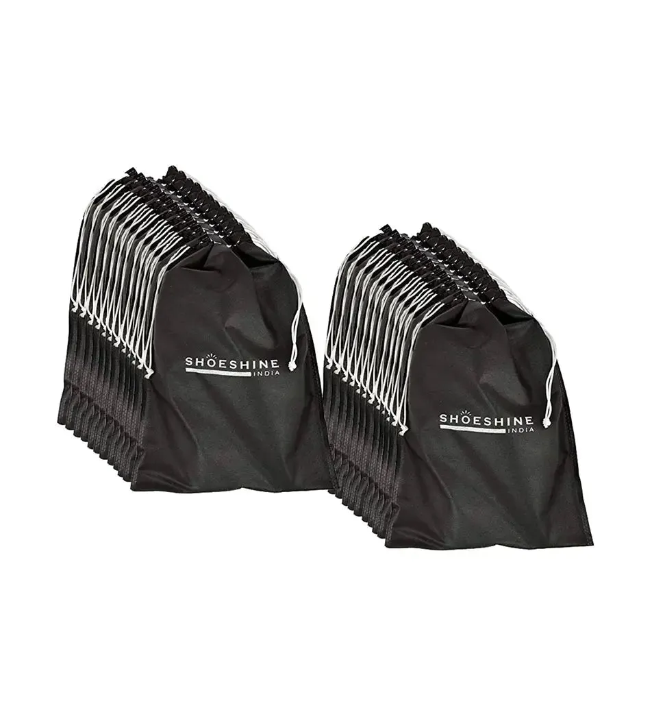 SHOESHINE Shoe Bag (Pack of 12) Shoe Storage bag for home & travel - White Heart