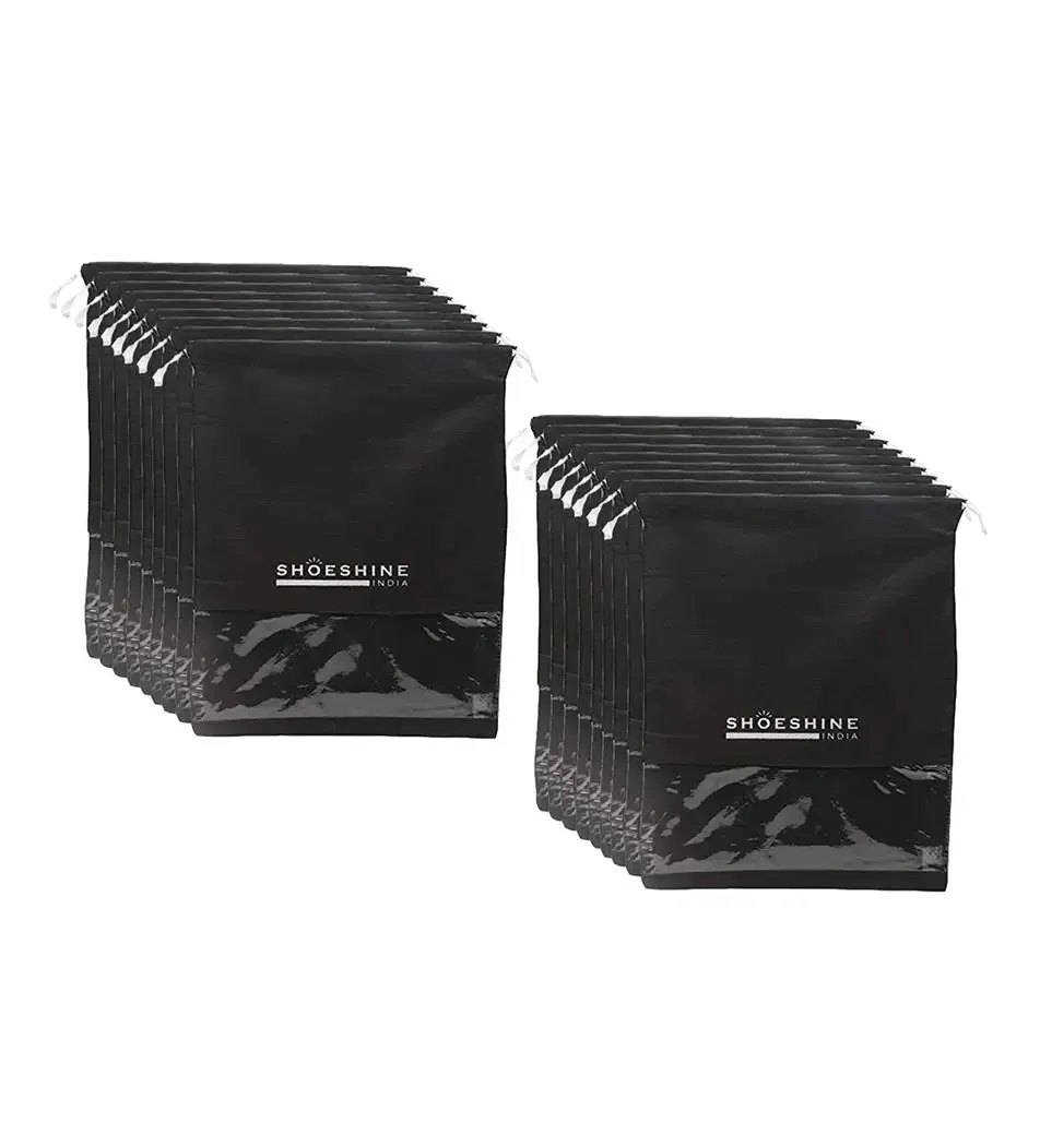 SHOESHINE Shoe Bags (Pack of 6) Travel Shoe Pouch - Navy