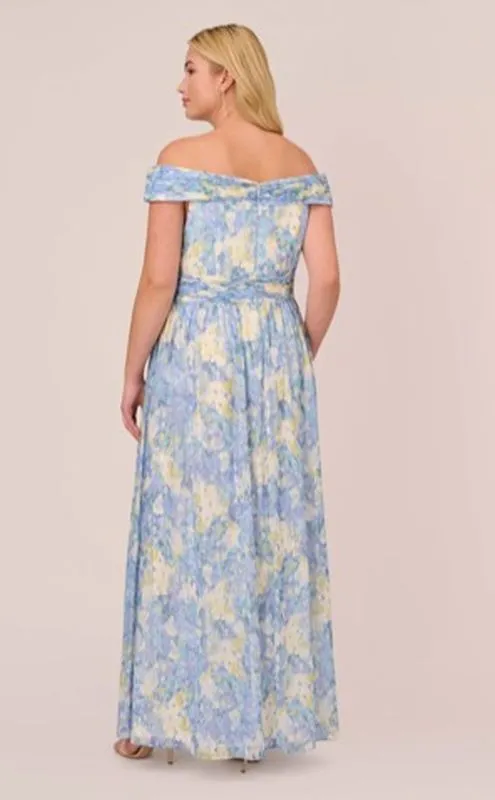 Size 26W Adrianna Papell Multi-Color Mother of Bride Dress