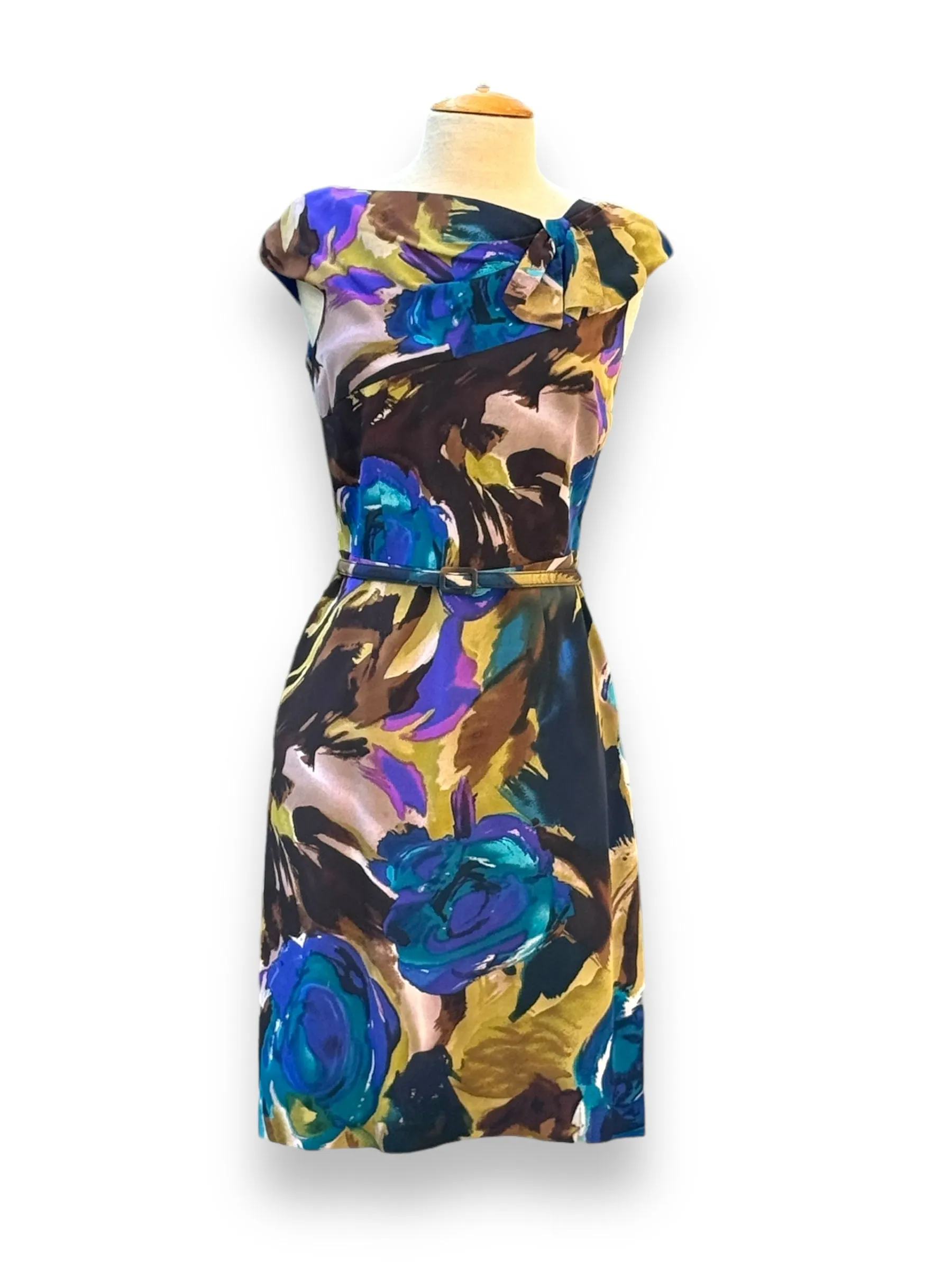 Size 4 David Meister Multi-Color Dress