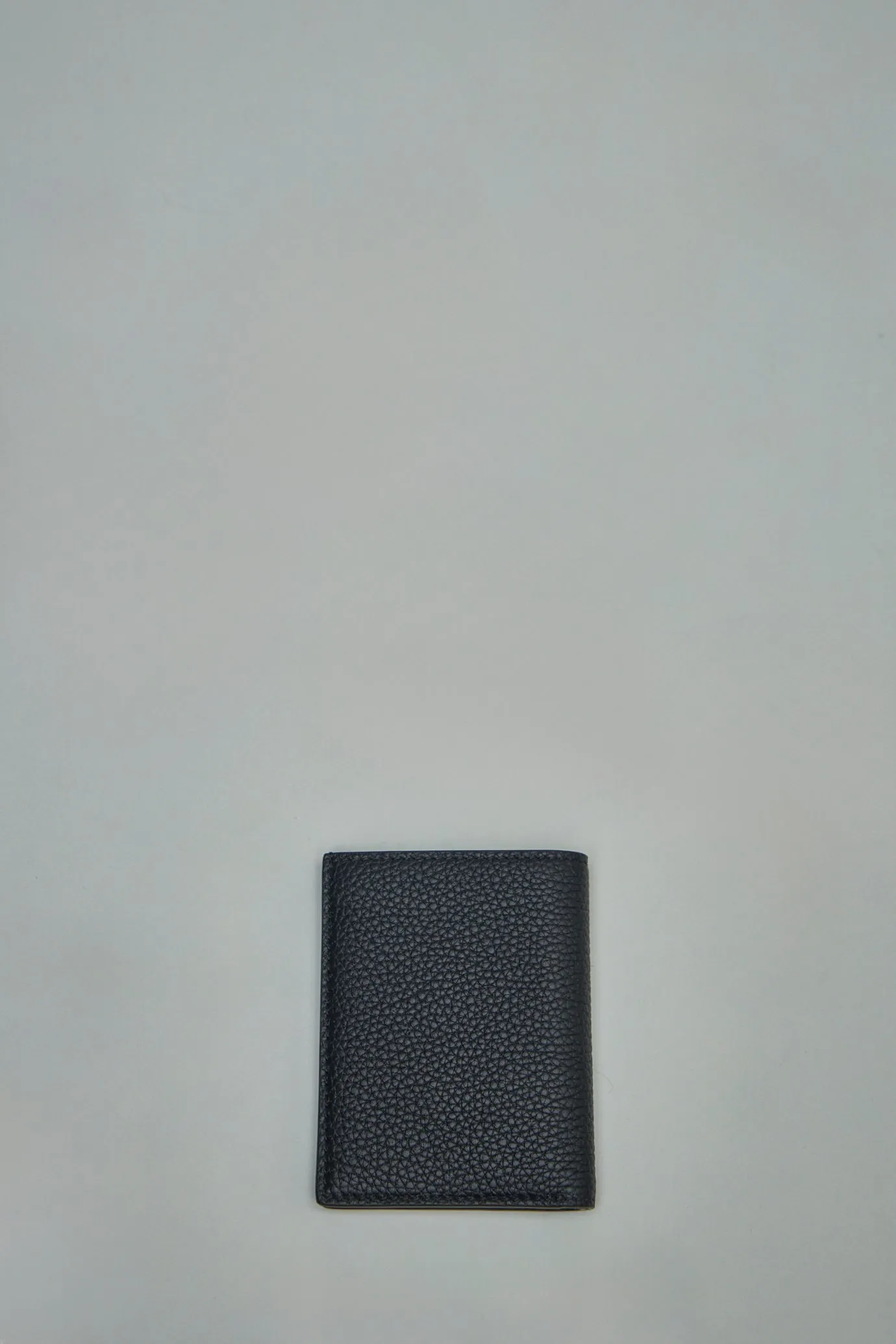Soft Grain Leather T Line Folding Cardholder