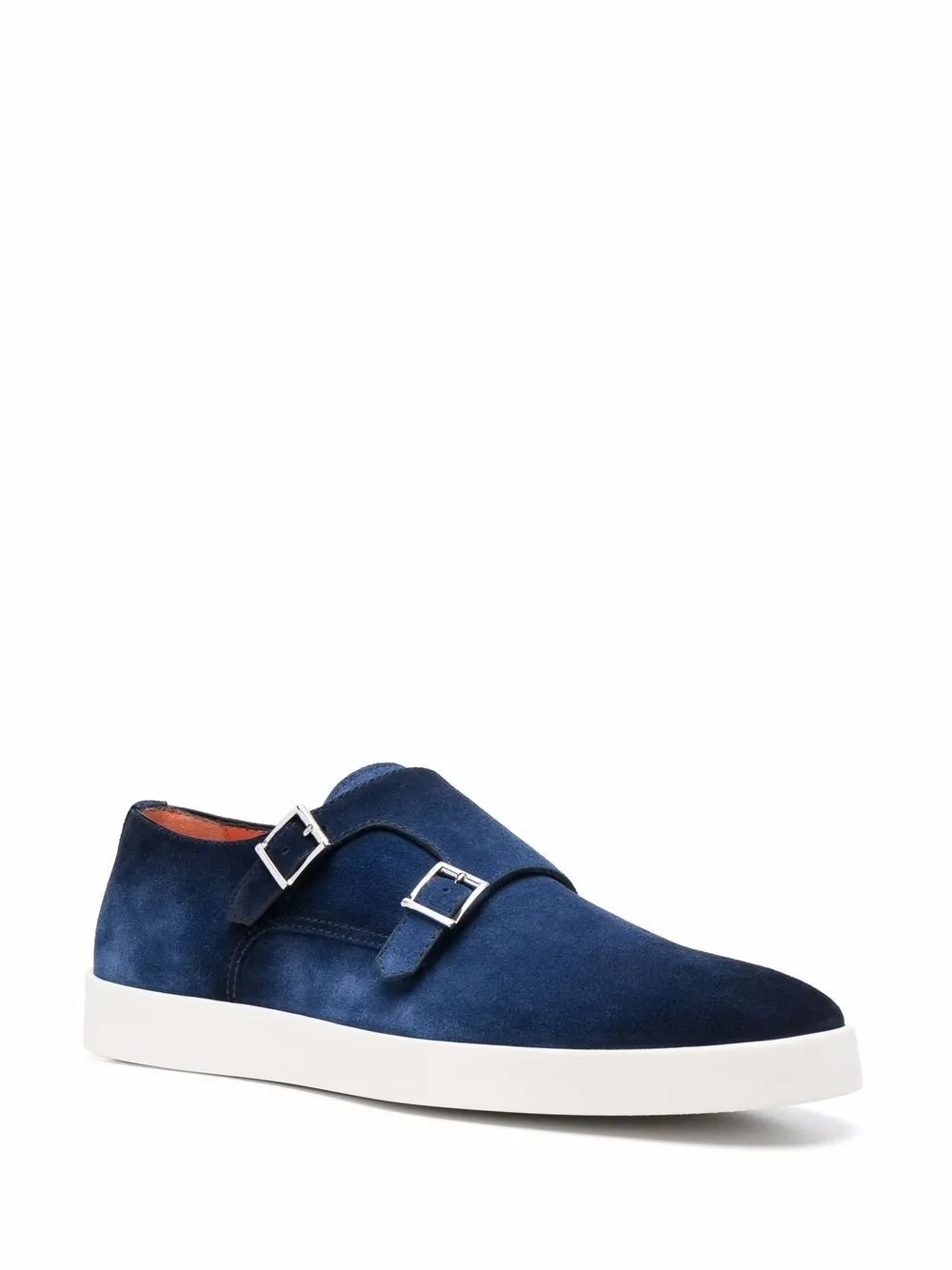 Suede Double-Buckle Shoes