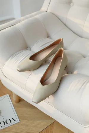 Sylvie Leather Pumps - Beige
