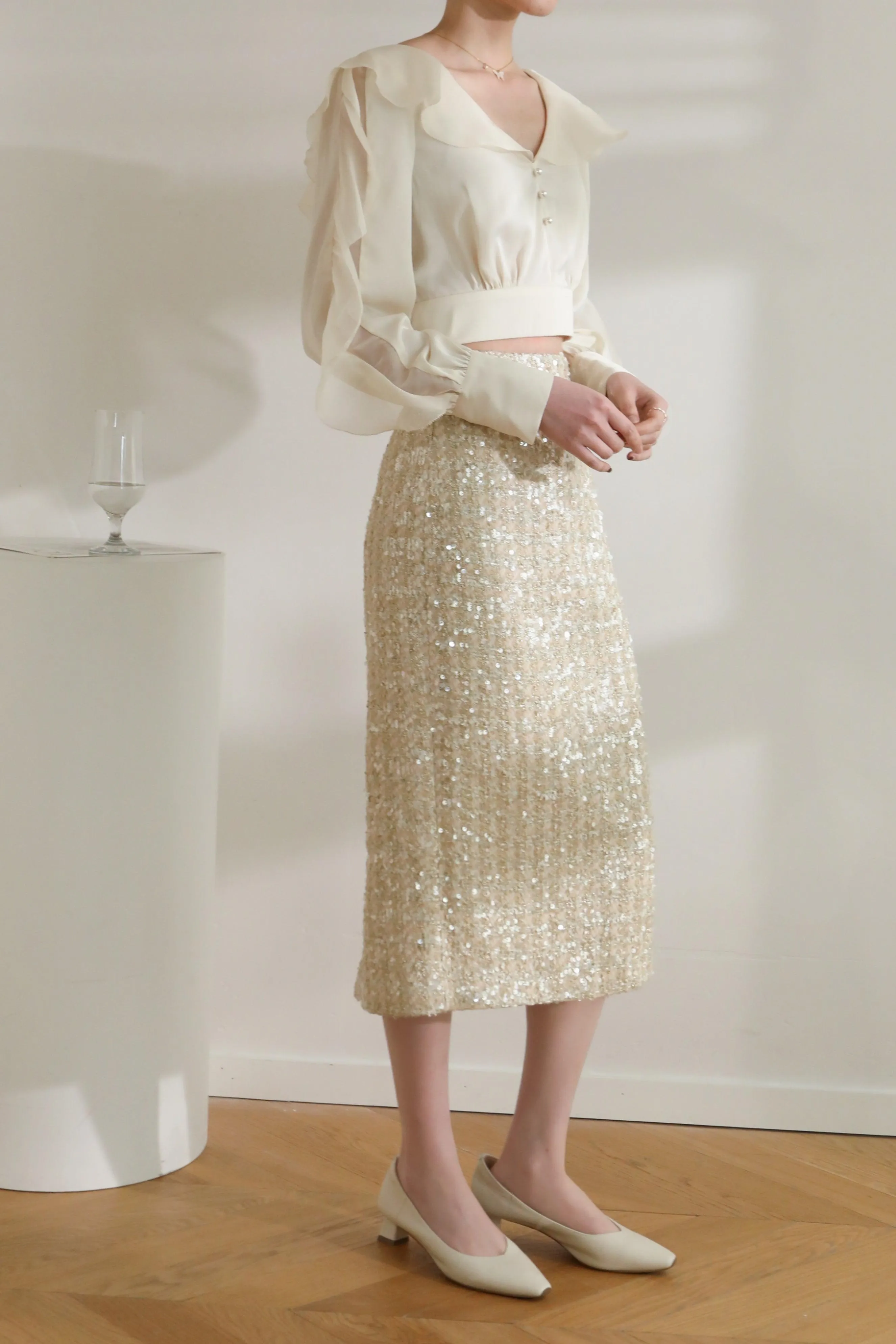 Sylvie Leather Pumps - White