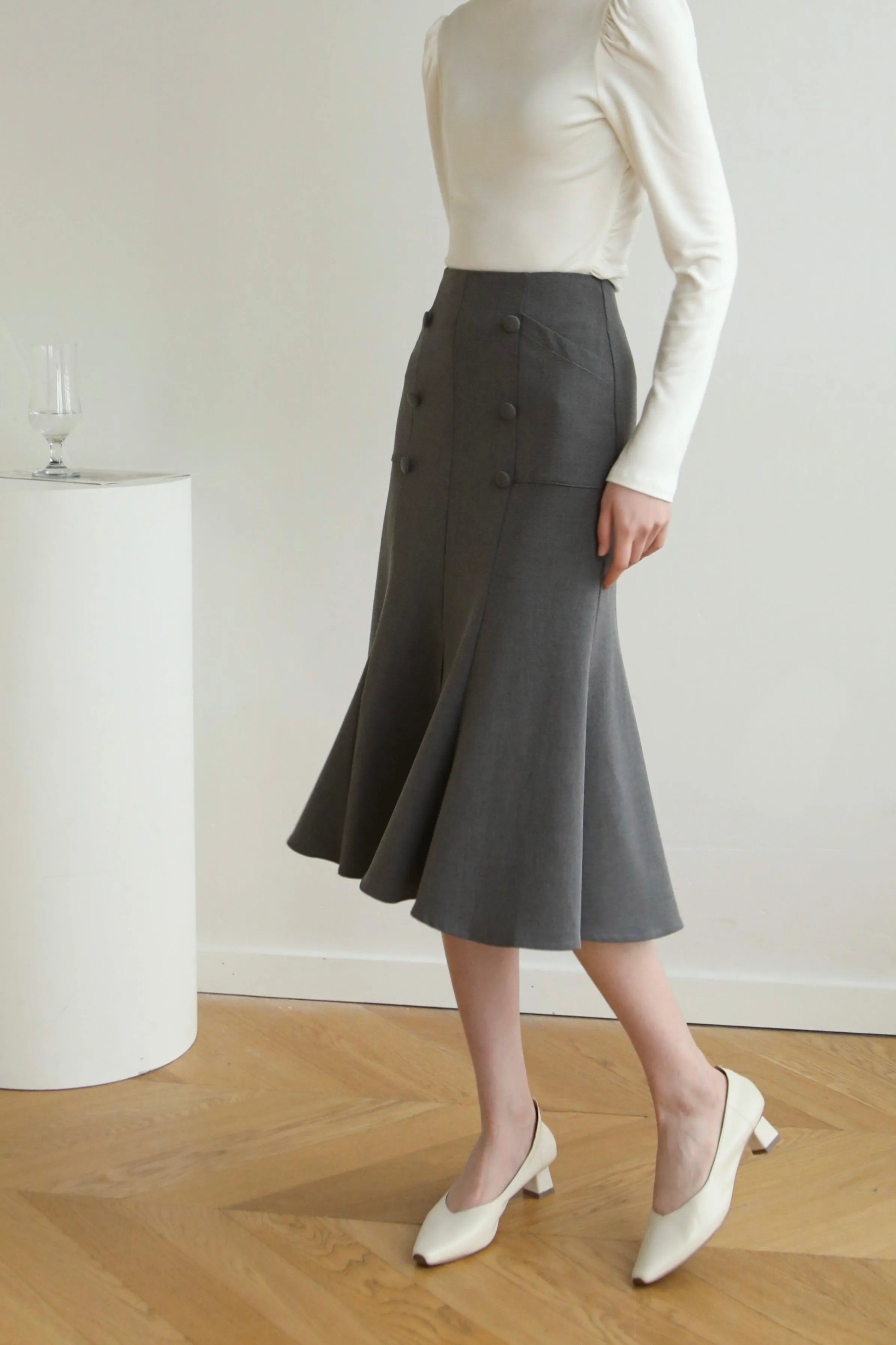 Sylvie Leather Pumps - White