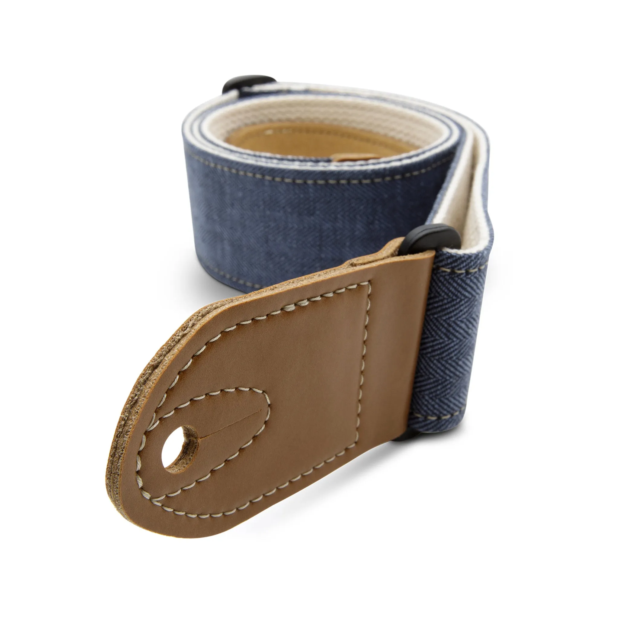 Taylor 2" Vegan Herringbone Hemp Cotton Guitar Strap, Blue