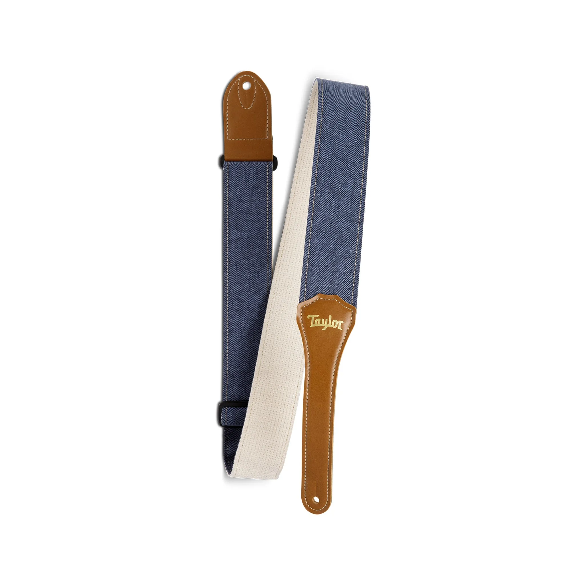 Taylor 2" Vegan Herringbone Hemp Cotton Guitar Strap, Blue