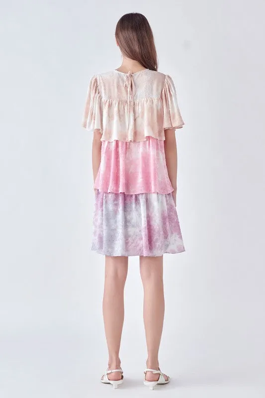 Tie Dye Swiss Dot Dress