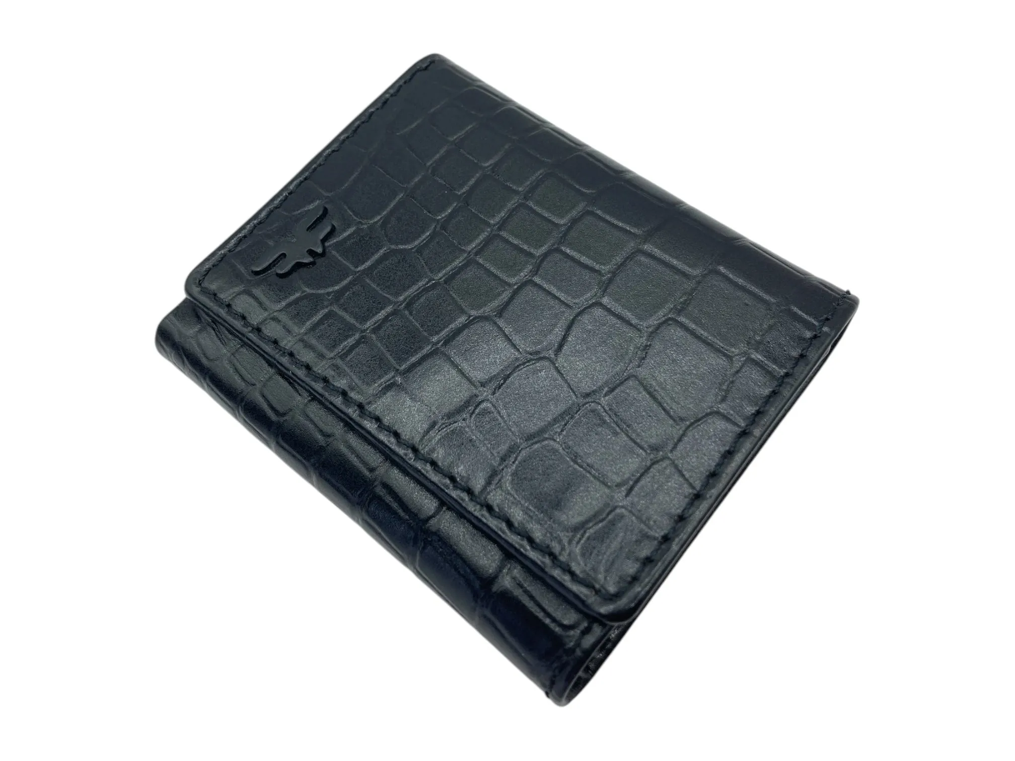Trifold Wallet RFID Slim Wallets 10 Card Double Stitch # 1159 [Button]