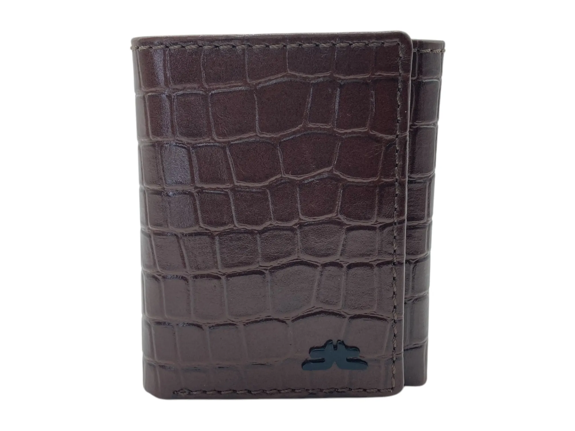 Trifold Wallet RFID Slim Wallets 10 Card Double Stitch # 1159 [Button]