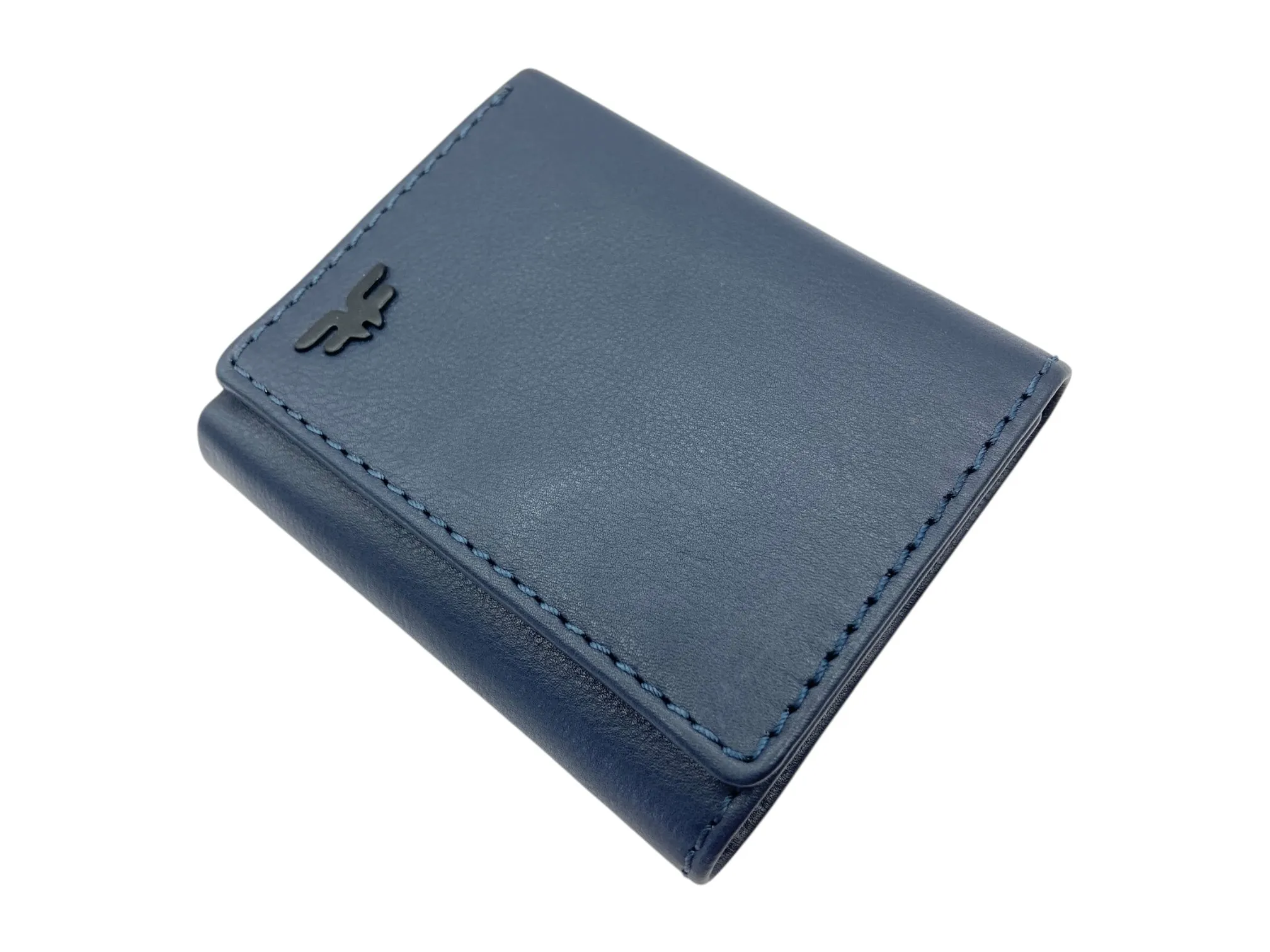 Trifold Wallet RFID Slim Wallets 10 Card Double Stitch # 1159 [Button]