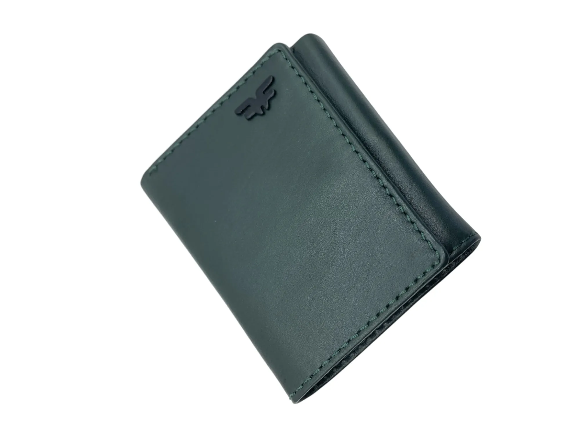 Trifold Wallet RFID Slim Wallets 10 Card Double Stitch # 1159 [Button]