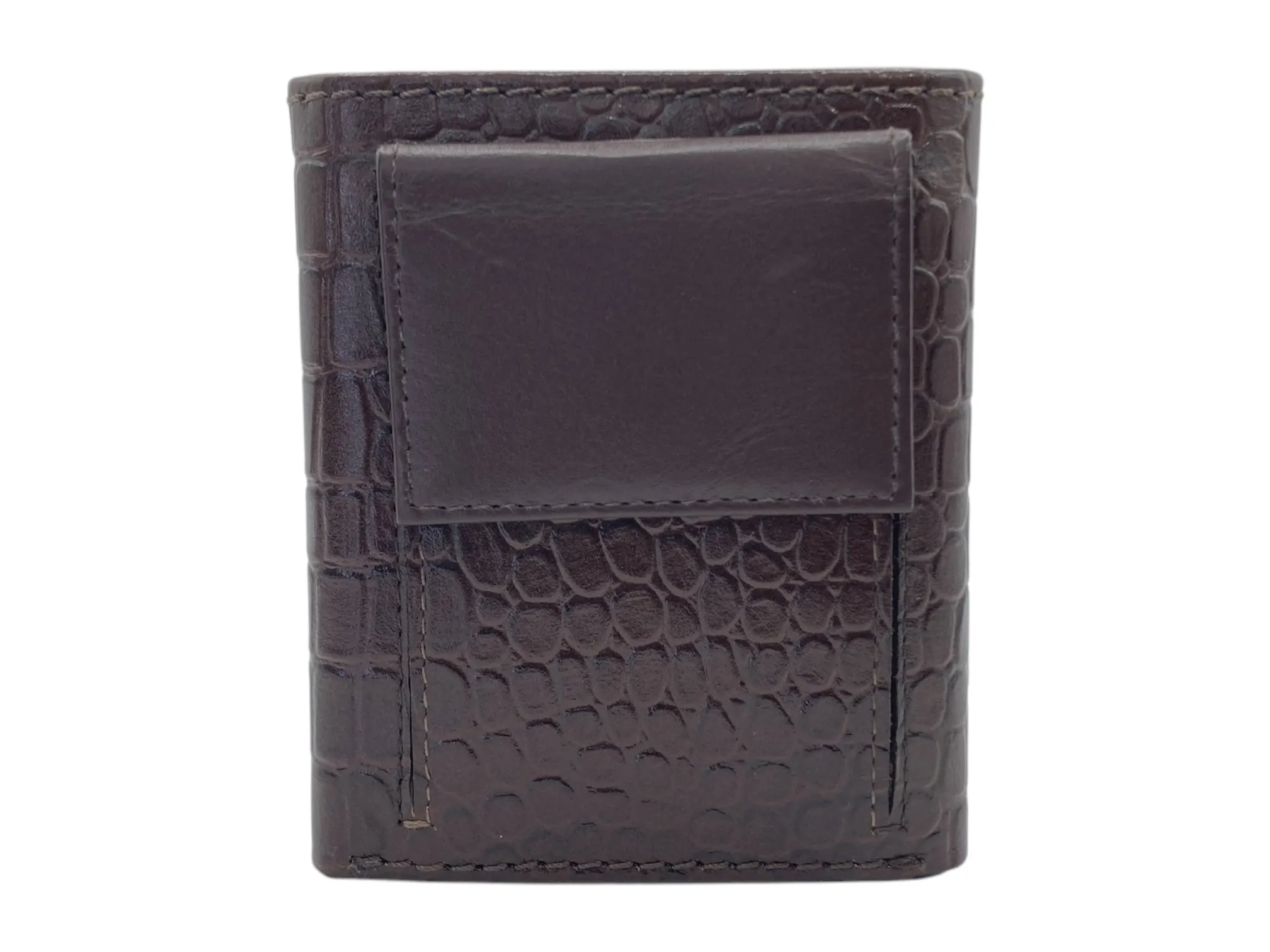 Trifold Wallet RFID Slim Wallets 10 Card Double Stitch # 1159 [Button]