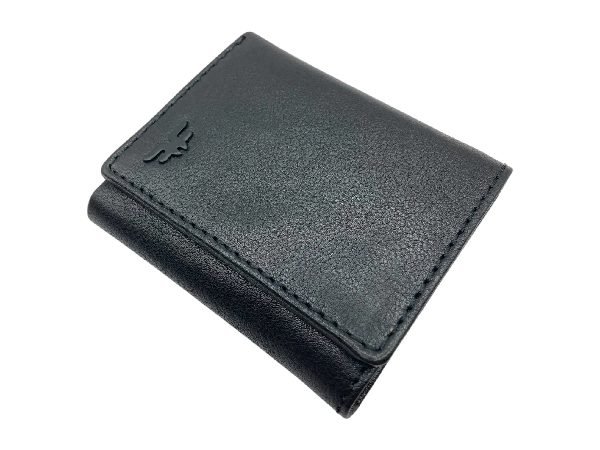 Trifold Wallet RFID Slim Wallets 10 Card Double Stitch # 1159 [Button]