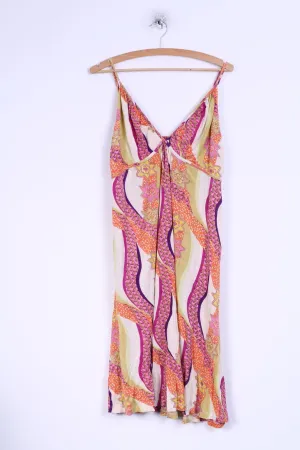 VILA Womens L Dress Summer Floral Viscose Multi Colors