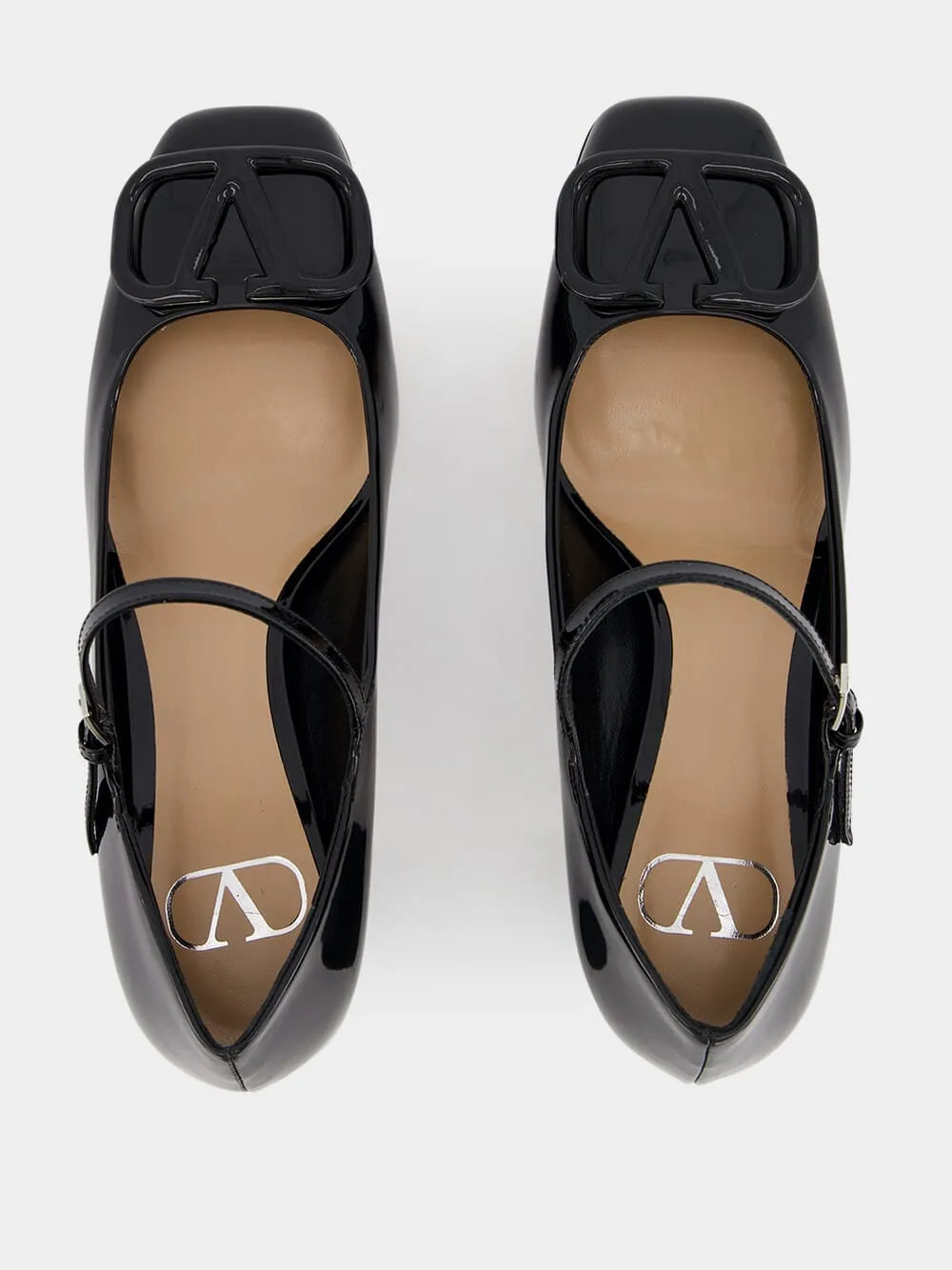 VLogo 60mm Mary Jane Leather Pumps