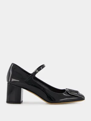 VLogo 60mm Mary Jane Leather Pumps