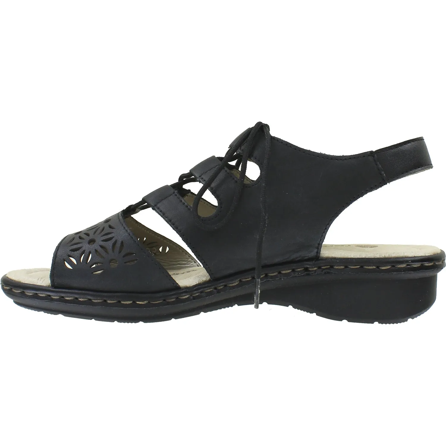 Women's Rieker D2758-01 Reanne 58 Black Leather