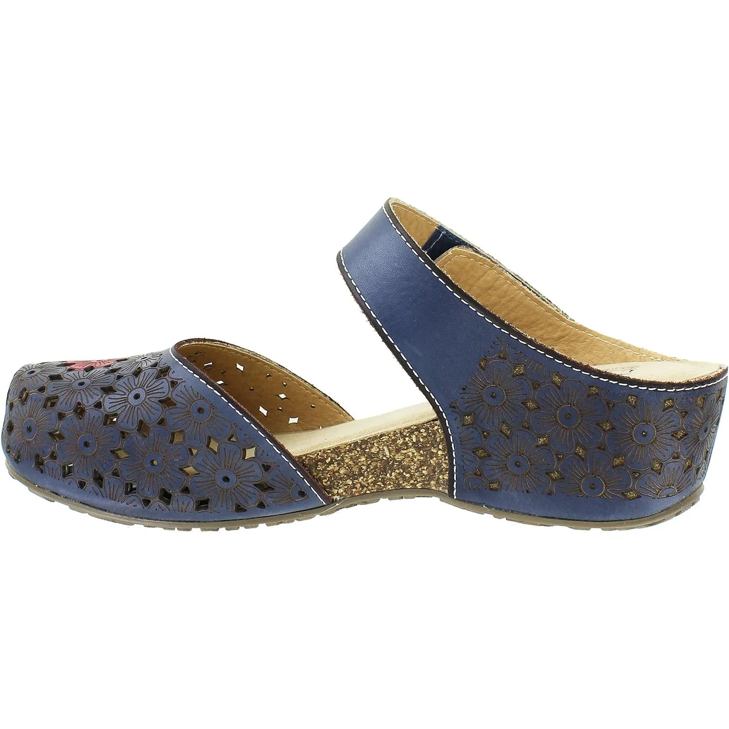 Women's Spring Step Spikey Blue Multi Leather